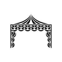 Stylized Tent Archway, Decorative Border, Minimalist vector