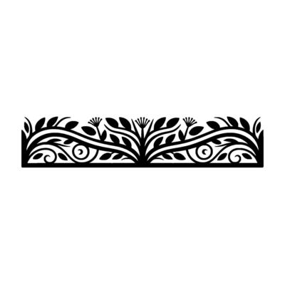 Elegant Botanical Border, Vintage Element - Floral, Decorative