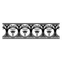Art Nouveau Floral Border, Geometric vector