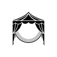 Dramatic Stage Silhouette, Minimalist Theater vector