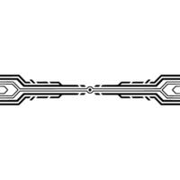 Geometric Circuit Divider, Modern Tech Border vector