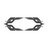 Geometric Tribal Border, Modern Element - Outline vector