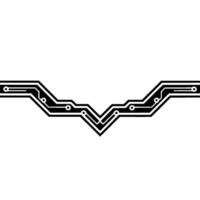 Geometric Circuit Border, Minimalist, Tech Motif vector