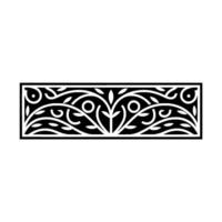 Elegant Botanical Border, Vintage Style - Intricate vector