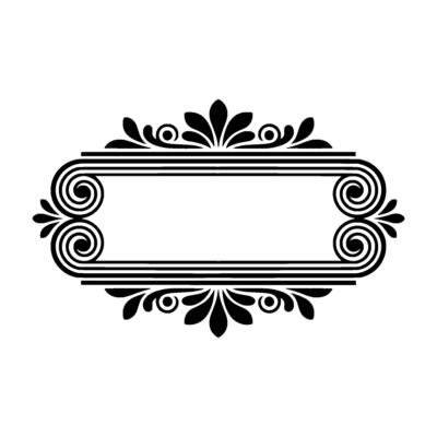 Elegant Vintage Frame, Decorative Border, Classic - Swirls - Ornament