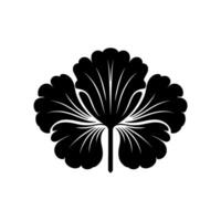 Minimalist Black Leaf Emblem, Elegant vector