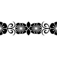 Stylized Floral Border, Vintage, Decorative Element - Geometric vector