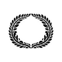 Laurel Wreath with Silhouette Animals, Emblem vector