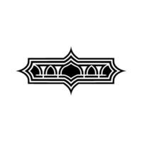 Geometric Arch Ornament, Art Deco Style - Linear vector