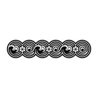Stylized Wave Border, Geometric Pattern, Japanese Influence vector