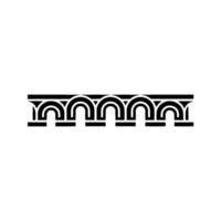 Geometric Arch Border, Vintage Style, Minimalist vector