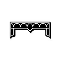 Geometric Archway, Shadowed Silhouette, Minimalist vector
