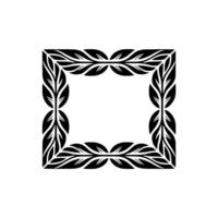 Intricate Leaf Border, Elegant Frame, Decorative vector