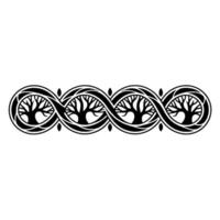 Intertwined Tree of Life Border, Elegant vector