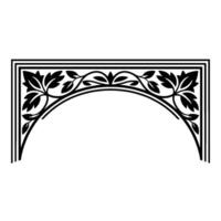 Ornate Arch Motif, Vintage Botanical vector