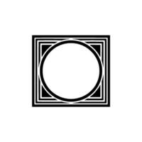 Geometric Circle Frame, Minimalist, Elegant vector