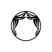 Circular Stage, Dramatic Silhouette, Minimalist vector