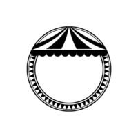 Vintage Circus Tent Emblem, Minimalist - Retro vector
