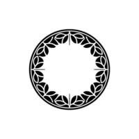 Intricate Circular Ornament, Vintage, Minimalist Emblem - Circle - Floral vector