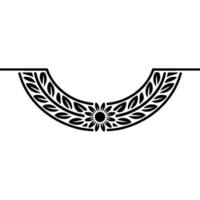 Stylized Floral Border, Vintage Element - Emblem - Decorative vector