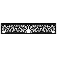 Elegant Botanical Border, Vintage Style - Floral, Linear vector