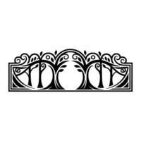 Elegant Forest Gateway, Black White Botanical Illustration vector