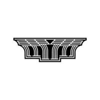 Geometric Archway, Art Deco Silhouette, Minimalist vector