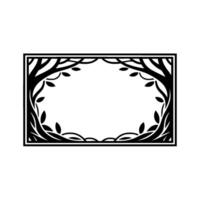 Elegant Blackwood Frame, Botanical Ornamentation vector