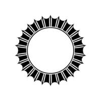 Geometric Crown, Minimalist Circle, Stark Contrast vector