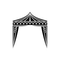 Geometric Tent Silhouette, Minimalist - Flatlay vector