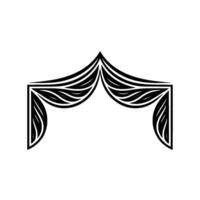 Stylized Arch with Leaf Motifs - Minimalist vector