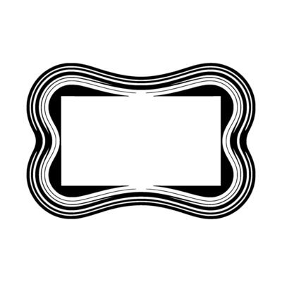 Abstract Ribbon Frame, Minimalist, Modern Element - Geometric