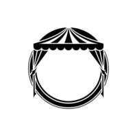 Elegant Stage Canopy Emblem, Vintage Theater vector