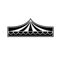 Minimalist Tent Silhouette, Event Illustration, Modern Emblem vector