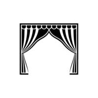 Art Deco Stage Curtain, Elegant Theater vector