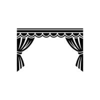Dramatic Stage Backdrop, Vintage Theater Illustration vector