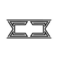 Geometric Symmetry, Minimalist, Abstract Emblem - Lineart vector