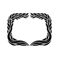 Elegant Laurel Wreath Border, Minimalist - Ornamental - Frame vector