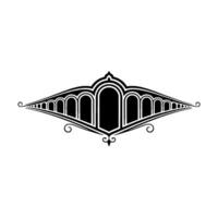 Geometric Gothic Ornament, Elegant Element vector
