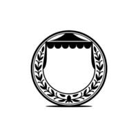 Regal Shield Emblem, Vintage Style, Protective Symbol vector