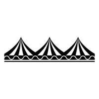Tripartite Tent Silhouette, Minimalist vector