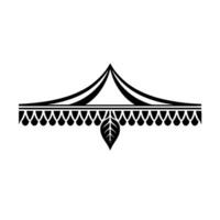 Stylized Leaf Canopy, Minimalist Decorative Border vector