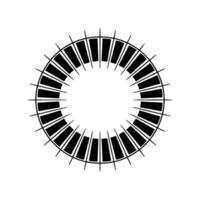 Geometric Radial Burst, Minimalist Black White vector