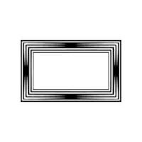 Geometric Frame, Layered Lines, Minimalist - Abstract vector
