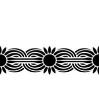 Geometric Floral Border, Minimalist - Pattern - Abstract vector