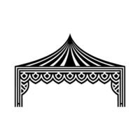 Art Deco Tent Silhouette, Minimalist - Architecture vector