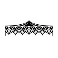 Geometric Tent Border, Intricate Floral vector