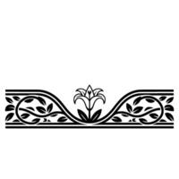 Elegant Floral Border, Vintage Element - Motif - Ornament vector