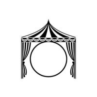 Vintage Circus Stage, Elegant Silhouette vector