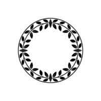 Elegant Botanical Circle, Vintage Element - Wreath - Foliage vector